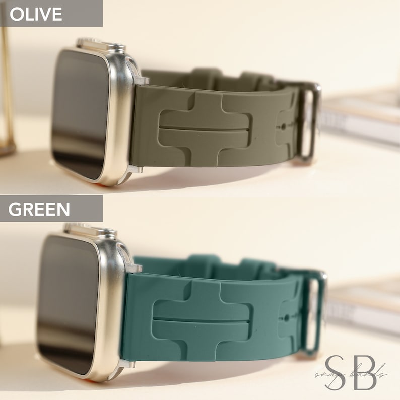 Silicone Modern Style Band For Apple Watch 38mm 40mm 41mm 42mm 45mm 46mm 49mm, Sport iWatch Band Strap Series 11 10 9 8 7 Ultra,Gift For Her image 6